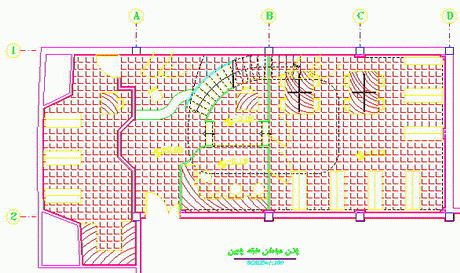 پلان مبلمان کتابخانه