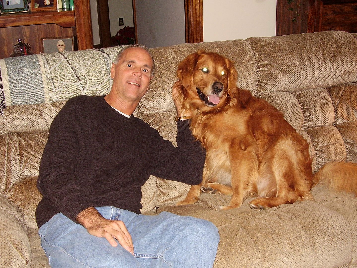 Don with Dakota, his sisters dog.  