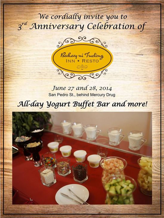 HOME-MADE YOGURT BUFFET AT ‘BAHAY NI TUDING’