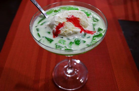 Buko Pandan with vanilla ice cream | Cafe Asia Davao