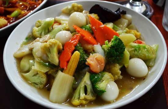 Mix Veggie with quail egg | Cafe Asia Davao