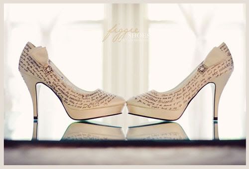 I actually stumbled on her website while looking for unique wedding shoe