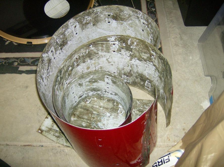 removing glue from drum shells