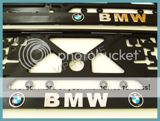 2 x BMW E36 E46 E90 E60 E63 E39 E38 European License Number Plate Surround Frame